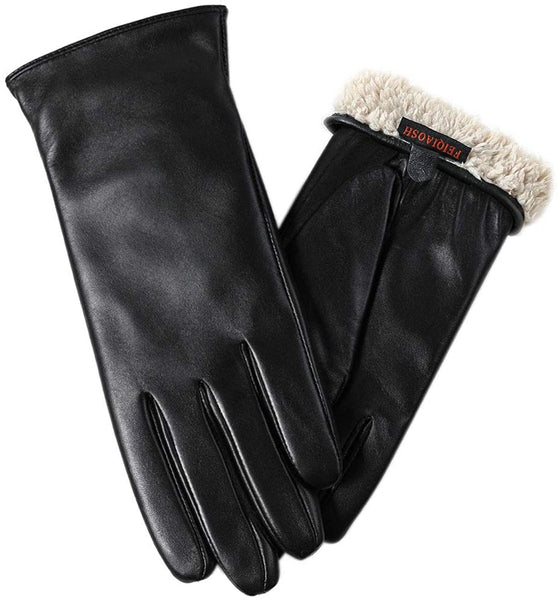 小物 blank coating leather Gloves kmrii QUKOPSE Winter Leather Gloves for Men,Touchscreen Snow Driving