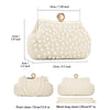 UBORSE Women Pearl Clutch Bag Crystal Beaded Evening Bag with Pearl Chain