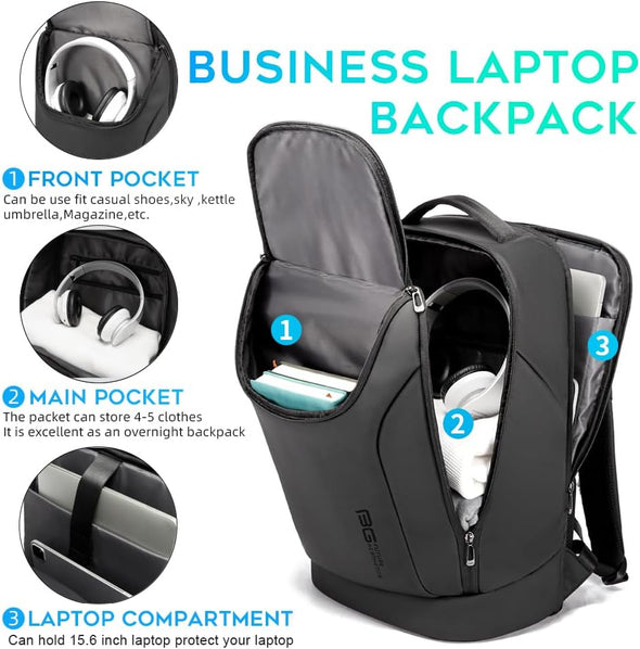 BANGE Business Commute Backpack Waterproof Fit 15.6 Inch Commute Backpack,Travel Durable Backpack