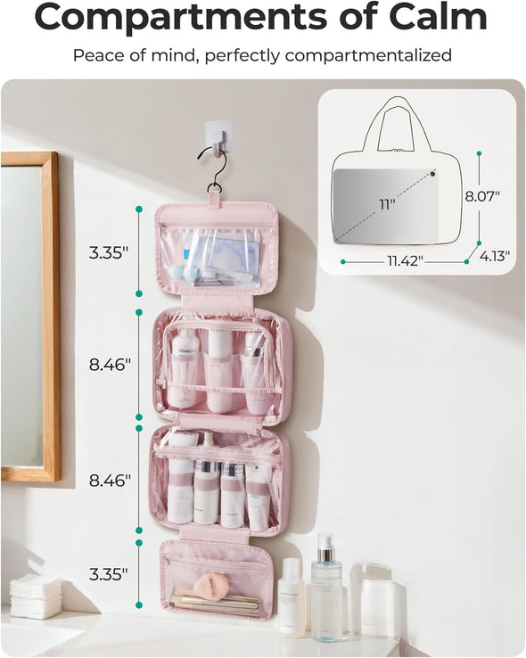 bagsmart toiletry bag travel bag with hanging hook Paz swivel hook BagSmart Travel organizers are on