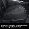 Black Panther Luxury Faux Leather Car Seat Cover, Front Bottom Seat Cushion Cover, Universal - 1 Piece Black