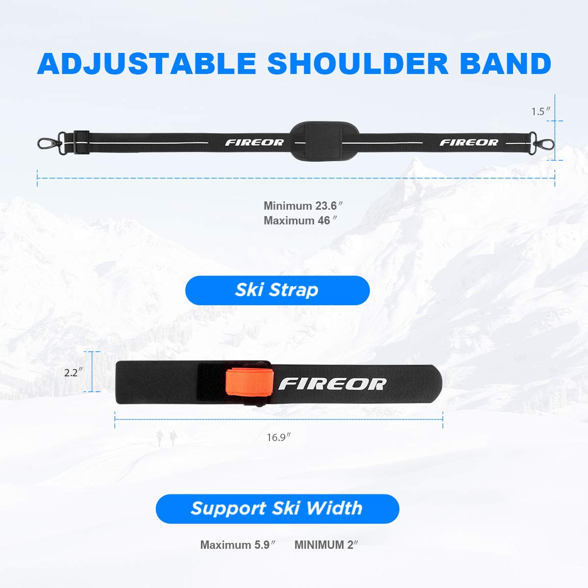 Fireor FIREOR Ski Carrier Strap – Kinzd