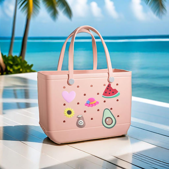 KJML 30PC DIY Decoration Set for Bogg Bag Rubber Tote Beach Bags