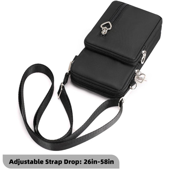 JANKS Small Crossbody Bag Mini Phone Purses with Djustable Strap - Nylon Arm Bag