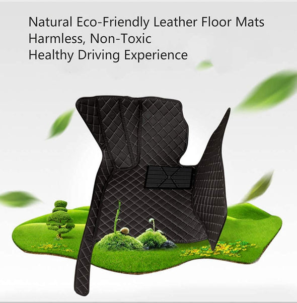 ZPXJSM Custom Making Car Non-Slip Leather Floor Mats for 95% Sedan SUV Sports Car