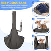 Slowton Dog Carrier Sling - Thick Padded Adjustable Shoulder Strap Dog Carriers for Small Dogs, Puppy Carrier Purse for Pet Cat with Front Zipper Pocket Safety Belt Machine Washable (Grey L)