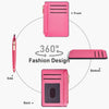 Credit Card Holder for Women Slim Minimalist Front Pocket RFID Blocking Wallet Small Compact Card Case with ID Window, Pink