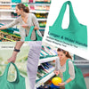 Beegreen Reusable-Grocery-Bags-Foldable-Machine-Washable-Reusable-Shopping-Bags-Bulk Colorful 10 Pack 50LBS Extra Large Folding Reusable Bags Totes W Zipper Storage Pouch Lightweight Polyester Fabric