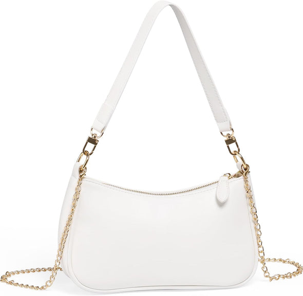 Wantgor Clutch Tote Handbags, Shoulder Purse for Women Crossbody Bags Mini Hobo Bag Retro Vegan Leather Trendy Handbag