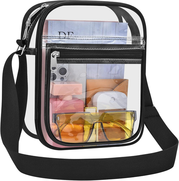 USPECLARE Clear Purse Bag for Stadium Events Clear Messenger Bag for Men and Women