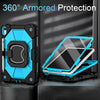 Case for Ipad (A16)11Th /10Th Generation 11/10.9 Inch 2025/2022 with Screen Protector Rotating Stand Shoulder Strap Pencil Holder,Military Grade Shockproof Ipad Case 10Th Generation,Black Blue