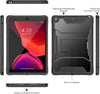 Soke Case for Ipad 9Th/8Th/7Th Generation 10.2-Inch (2021/2020/2019 Release), with Built-In Screen Protector and Kickstand, Rugged Full Body Protective Cover for Apple Ipad 10.2 Inch - Black