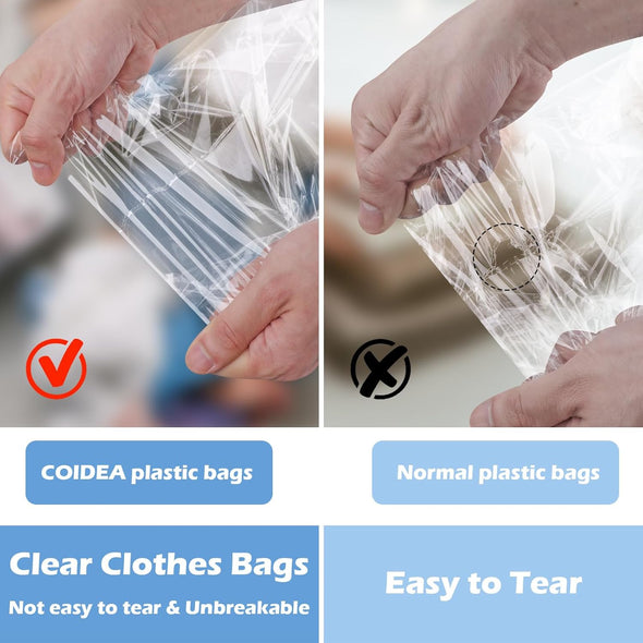 Cellophane Bags, 70 Pcs Resealable Clear Poly Bags for Clothes, Shirt Bag, Decorative Wrappers, Party Favors & Artwork(12X16)