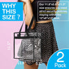Clear Bag for Stadium Events Approved, 12X6X12 Large Transparent Tote, Clear Bag for Gym Concert Sports