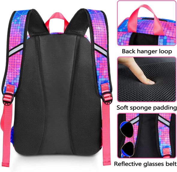 MATEIN Basketball Bag, Sturdy Soccer Bag with Ball Holder & Shoe Compartment, Large Basketball Backpack for Training Equipment, Water Resistant Sports Ball Backpack Fits Volleyball Football, Colorful