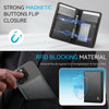 Defencase for Magsafe Wallet Magnetic Card Holder RFID Blocking, PU Leather Minimalist Phone Wallet Compatible with Magsafe Phones and Cases for Iphone 16/15/ 14/13/ 12/ Pro/Max/Plus, Black