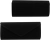 Women Evening Bag Clutch Purse, Handbag with Detachable Chain Strap for Wedding Cocktail Party Velvet Solid Color