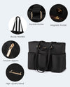 LOVEVOOK Laptop Tote Bag for Women Work, Teacher Tote Bag Nurse Bag with Large Cup Holder, Utility Professional Computer Bag for Work/Travel/College/Daily, Large Purse Handbag with Multi Pockets