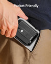for Magsafe Wallet, 5 Card Holder, Iphone Wallet with Adjustable Stand, Secure Grip Finger Loop, Magnetic Wallet for Iphone 16/15/14/13/12, Not for Iphone Mini, Not Find My Compatible, Black