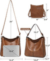 Purses for Women 3PCS, Crossbody Bags Set Large Leather Purse Shoulder Handbags with Wallet Adjustable Straps for Ladies Tote