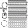 LEOBRO 240PCS Metal Swivel Snap Hooks and Key Rings, 120PCS Small Lobster Claw Keychains Clasps and 120PCS Key Chain Ring for Keychain Clip, Lanyard, Key, Jewelry Making, Art Crafts, Silver