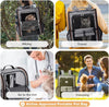 Lekebobor Large Cat Backpack Carrier Expandable Pet Carrier Backpack for Small Dogs Medium Cats Fit up to 18 Lbs, Dog Backpack Carrier, Foldable Puppy Backpack Carrier for Travel, Hiking,Grey