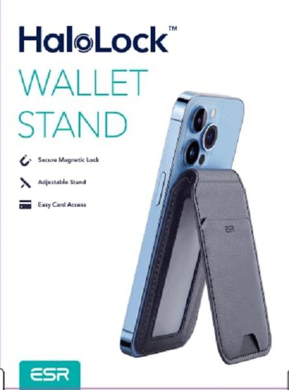 ESR for Magsafe Wallet, Phone Wallet with Adjustable Stand for Iphone 15/14/13/12, Not for Iphone 13/12 Mini, 3 Card Holder, Vegan Leather, Black Carbon Fiber