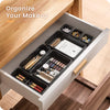 A-Lugei 【𝟮𝟮𝗣𝗖𝗦】 Plastic Black Desk Drawer Organizer, Bathroom Organizers and Storage, Makeup Organizer, Organization and Storage Bin Container for Vanity Office Utensils Tool Pantry Cosmetic