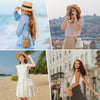 Summer Purse - Woven Crossbody Bags Boho Crossbody Purses for Women Crochet Handbags Shoulder Bag Handbags 2025