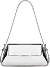 Evening Y2K Silver Hobo Purse Women Sparkly Silver Purse Satchel Metallic Tote Handbag Clutch Shoulder Bag 2024