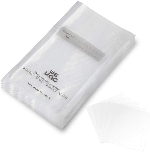 Wevac Vacuum Sealer Bags 100 Pint 6X10 Inch for Food Saver, Seal a Meal, Weston. Commercial Grade, BPA Free, Heavy Duty, Great for Vac Storage, Meal Prep or Sous Vide