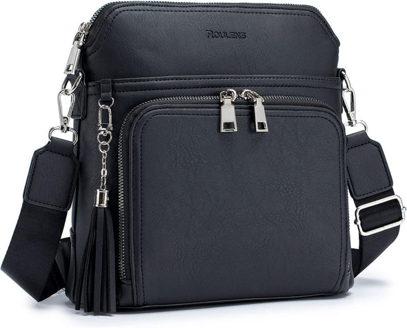 Crossbody Purse for Women,Lightweight Medium Crossbody Bag Soft Leather Women'S Shoulder Handbags with Tassel