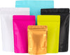 100 Pack Resealable Stand up Bags,Smell Proof Pouch Sealable Foil Pouch Bags for Packaging (Black, 3.5" X 5.1")