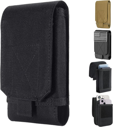 Urvoix Black Army Camo Molle Bag for Mobile Phone, Belt Pouch Holster Cover Case for Iphone 16 Pro Max/Iphone 15 Pro Max/Iphone 14 13 12 Pro Max/Iphone 16 15 14 Plus