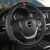 KAFEEK Car Steering Wheel Cover Men,Universal 15 Inch, Microfiber Leather Carbon Fiber Black Steering Wheel Accessories, Anti-Slip, Odorless, Breathable, Black