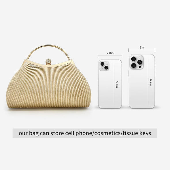 Clutch Purses for Women Evening Bags Party Clutches Handbag with Detachable Chain Strap for Cocktail Party Wedding