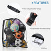 Orgawise Heavy Duty Mesh Ball Bag,Basketball Bag for Balls,Ball Bags Mesh for Soccer/Volleyball/Football (School/Home/Park/Garage/Beach)