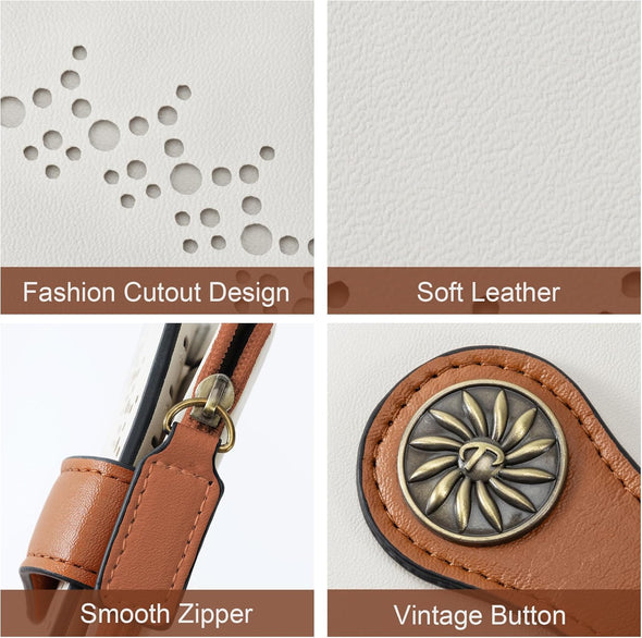 Small Wallet for Women Bifold RFID Blocking Card Holder Leather Wallets with Zipper Coin Pocket