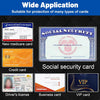 6 Pack Social Security Card Protector Sleeves/New Medicare Card Protector Sleeve/Credit Card Holder,24 Mil Soft Clear Card Sleeves for Waterproof SSN Card Protector/Credit Card Cover