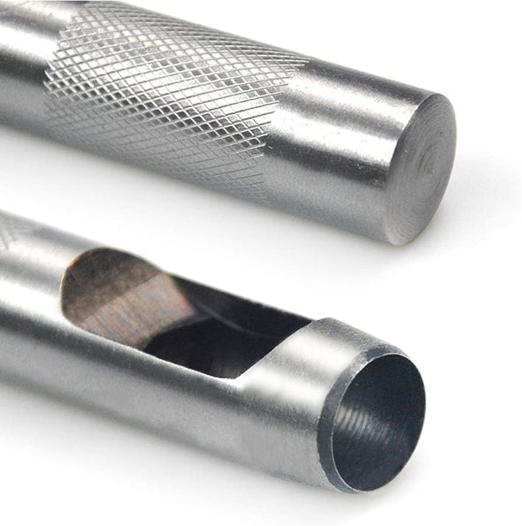 9 Pieces Hollow Punch Set (1/8"-1/2") with a Free Cutting MAT, Leather Hole Punch Set