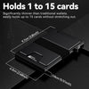 Smart Card Wallet for Men Slim: Minimalist Wallet for Men - RFID Blocking Pop up Front Pocket Wallet, Metal Wallet 11 Card Holder