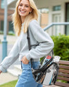 HULISEN Clear Sling Bag, Clear Bag Stadium Approved, Transparent Shoulder Crossbody Backpack Chest Casual Daypack