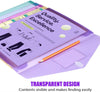 Sooez 10 Pack Plastic Envelopes Poly Envelopes, Clear Document Folders File Folders US Letter A4 Size File Folder with Label Pocket, Teacher School Office Supplies Organization Storage, Assorted Color