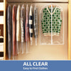 40" All Clear Garment Bags for Hanging Clothes, 12 Packs Suit Bags for Closet Storage, Plastic Waterproof Suit Cover Bags with Zipper for Coats, Jackets, Shirts (Set of 12)