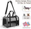 Cat Dog Carrier for Small Medium Cats Puppies up to 18 Lbs（Grey）,Soft Sided Cat Bag Airline Approved,Collapsible Pet Travel Carrier, Portable Kennel with Soft,Washable,Waterproof Pad