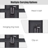 Dual Phone Holster,Belt Phone Pouch, Large Smartphone Pouch Cell Phone Holder, Multi-Purpose Tactical Cell Phone Holder for Work, Hiking, Camping, Barbecue, Rescue (Black)