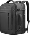 Travel Backpack, 50L Expandable Extra Large Laptop Backpack, Carry on Backpack Airline Approved Water Resistant Business Suitcase Daypack Bag Fits 17 Inch Laptops, Travel Gifts for Men Women, Black