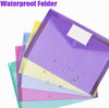 Sooez 10 Pack Plastic Envelopes Poly Envelopes, Clear Document Folders File Folders US Letter A4 Size File Folder with Label Pocket, Teacher School Office Supplies Organization Storage, Assorted Color