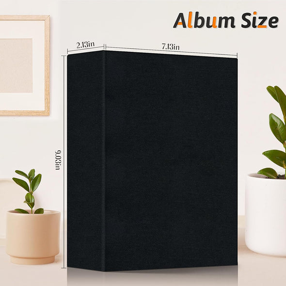 Popotop Photo Album 4X6 200 Pockets for Wedding Gifts,Linen Hardcover Picture Albums for Family Anniversary Baby Vacation Pictures
