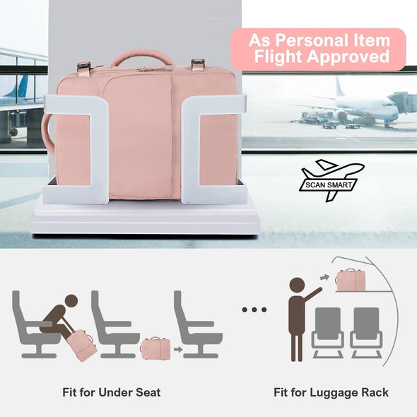 Travel Backpack for Women, Flight Approved Carry on Backpack with USB Charging Hole, Lightweight Travel Bag, Waterproof Causal Bookbag for College, Travel, Work